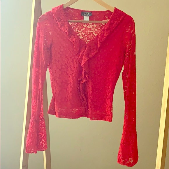 eye candy Tops - Eye Candy Red Blouse